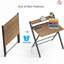 Bureau d'ordinateur pliable, aucun assemblage requis, table de travail et d'étude robuste et peu encombrante