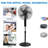 Technical Pro Wifi Enabled 16 Inch Standing Fan With Oscillating Feature And Compatible With Amazon Alexa/google Home Voice Control Smart Home (black)-60503552
