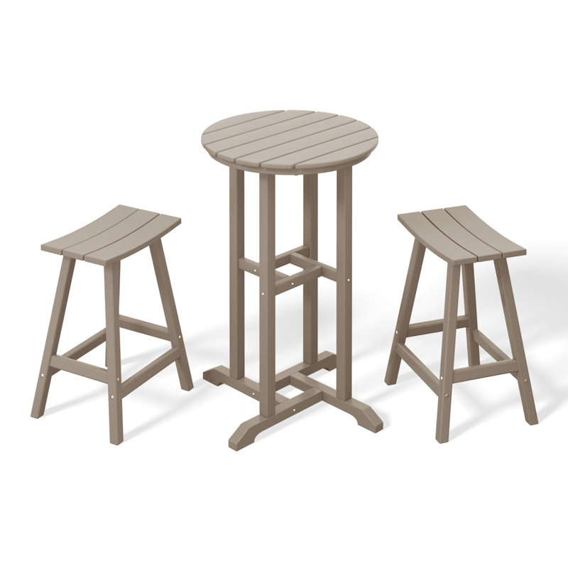 Tabouret de comptoir d'extérieur 24 po Laguna, Brun clair