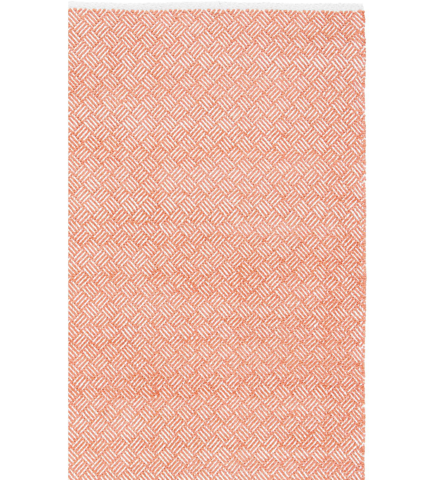 Evansdale Orange Hand-Woven Geometric Cotton Rug, Rectangle 3' x 5'