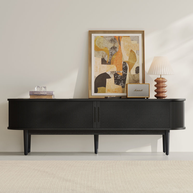 Leathia TV Stand For Tvs Up To 75", Black