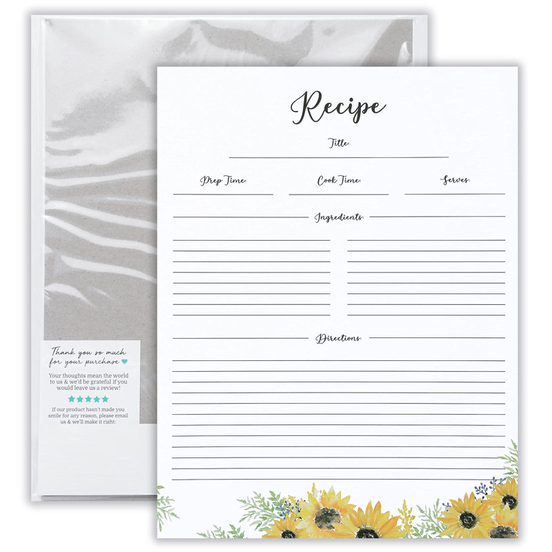 Outshine Premium Recipe Notecard