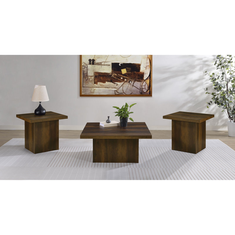 Eldridge Latte 3-piece Coffee Table Set, Latte