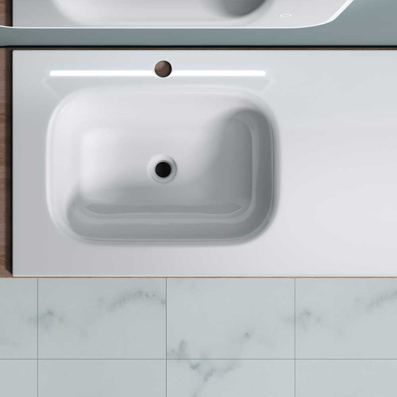 Durovin Bathrooms 480mm L x 1000mm W Natural Engineered Stone Rectangular Sink