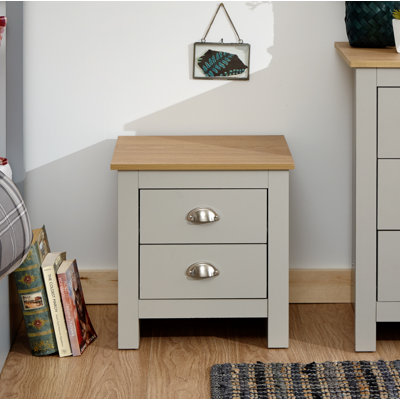Loretta 45cm W Manufactured Wood Bedside Table
