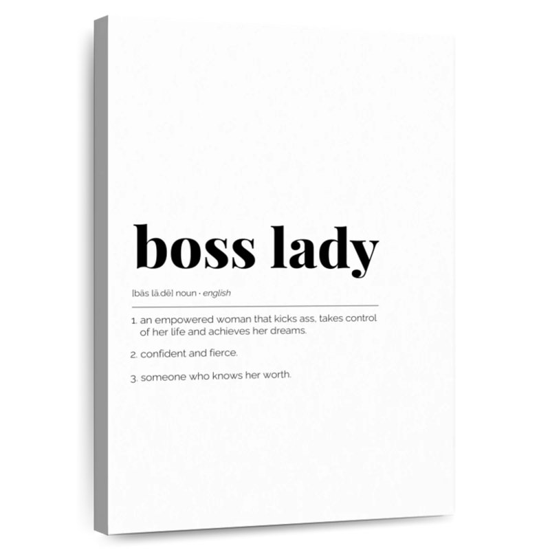 «Boss Lady» - définition, H 39 po x l 26 po