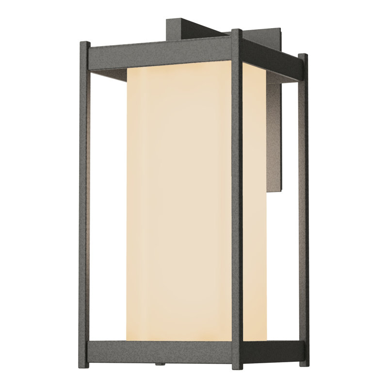 Cela Outdoor Wall Lantern, Coastal Black, 16.3" H x 8" W x 8.9" D, Clear Glass