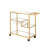 Mirrored & Champagne Finish Serving Cart For Home Entertainment, 5mm Mirror Top Shelves, Metal Frame, Wine Bottle/stemware Rack, Caster Wheels, 3 Open Compartments, 70lbs Weight Limit, 40lbs Shelf