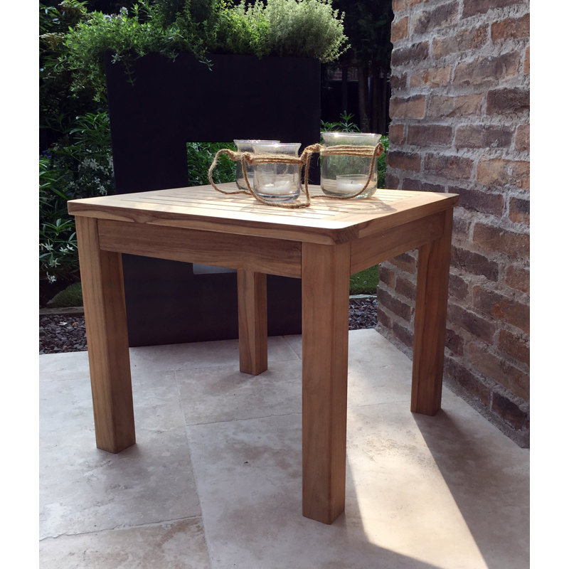 Guevara Square Teak Outdoor Side Table , 50cm cm W 50cm cm D