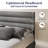 Metal Platform Bed Frame With Linen Upholstered Headboard-611230085