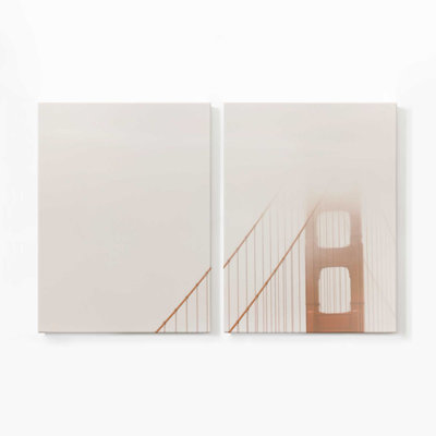 Suspendu dans la brume | Impression sur toile 2 panneaux