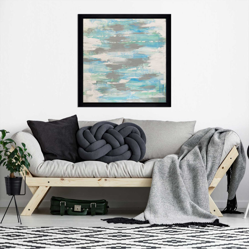 « blue regard (square) » par cassie studios-print, H 37,5 po x l 37,5 po x P 1 po, Cadre noir