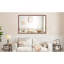 Miroir de salle de bain rectangulaire surdimensionné de 60 po x 40 po avec cadre en noyer