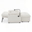 Canapé inclinable double Leisure avec dossier réglable, accoudoirs rembourrés, port de charge USB et repose-pieds de rangement assorti-1372437713