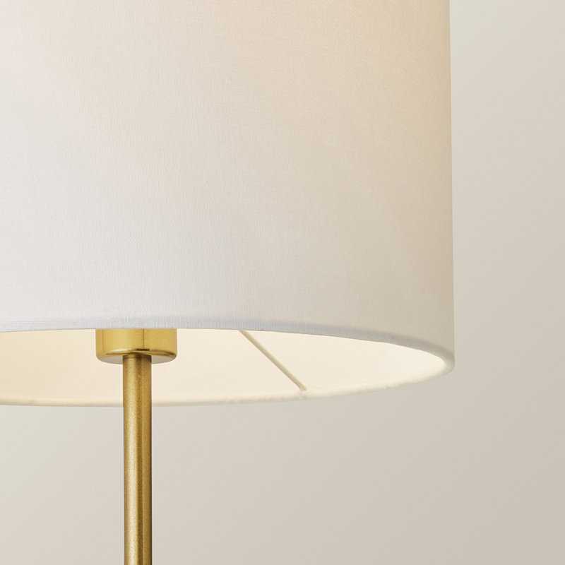 Waynetown Metal Table Lamp, Cotton / Cotton Blend, White