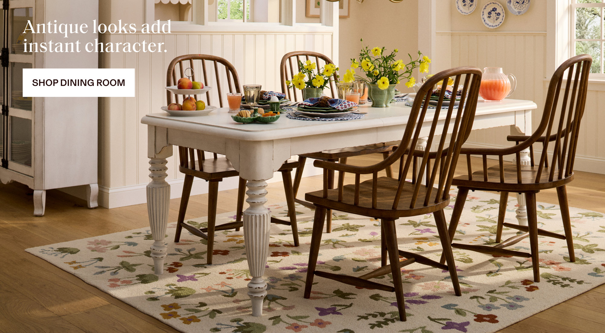 Antique looks add instant character. Shop Dining Room.