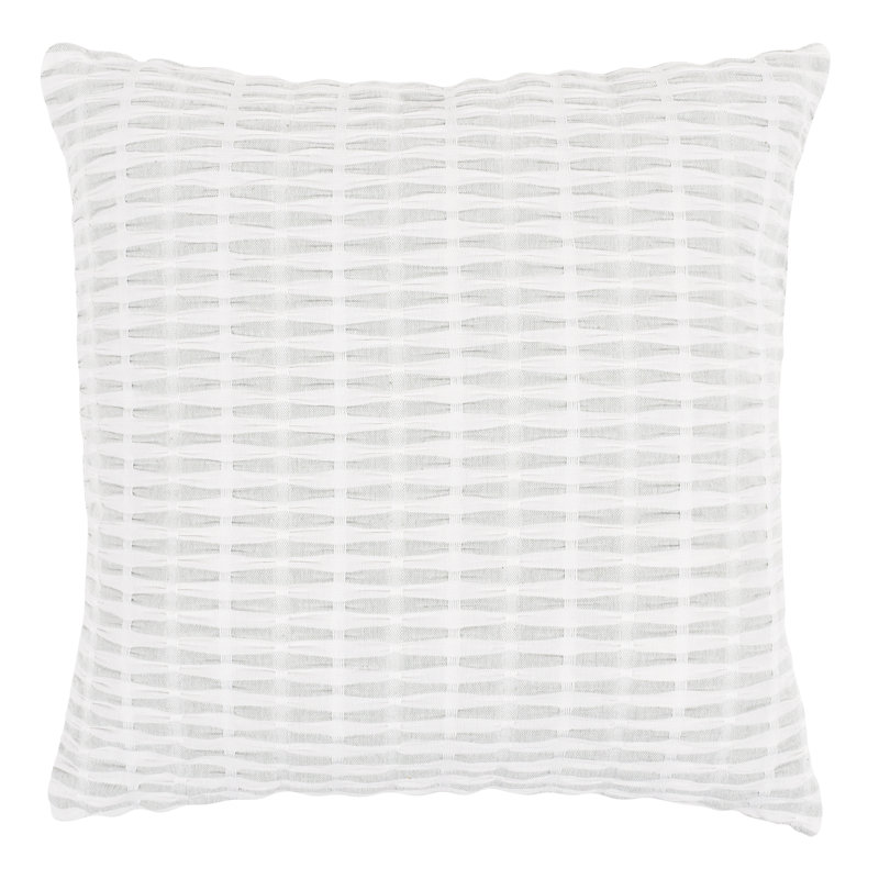 Housse de coussin en coton plissé, H 20 po x l 20 po, Sauge