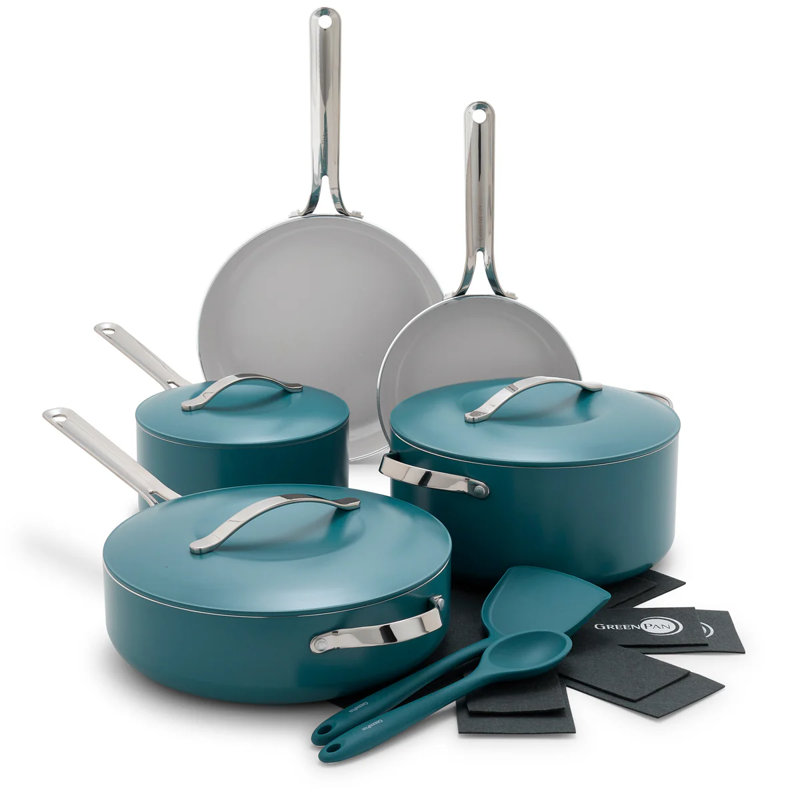 GreenPan Nova 10 Piece Cookware Set, Deep Teal