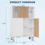 Armoire de plancher moderne pour salle de bain étroite: porte coulissante lisse et tablettes réglables