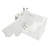 Ella Wheelchair Transfer 26"x52" Acrylic Air and Hydro Massage Walk-In Bathtub with Left Outward Swing Door, 2 Piece Fast Fill Faucet, 2" Dual Drain-64890228