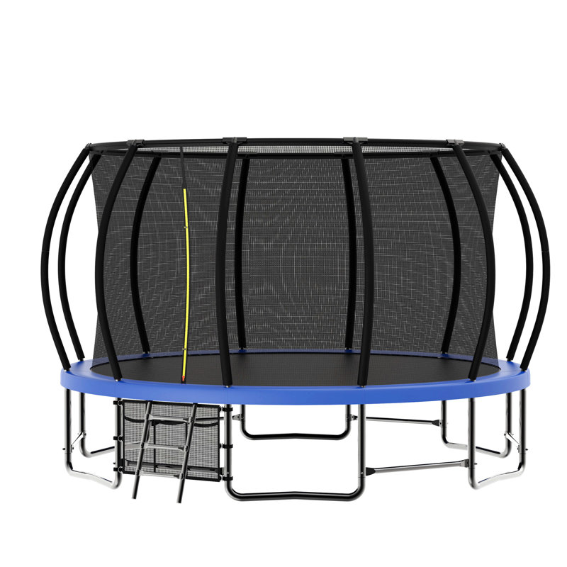 Creationstry Round Backyard Trampoline, Blue
