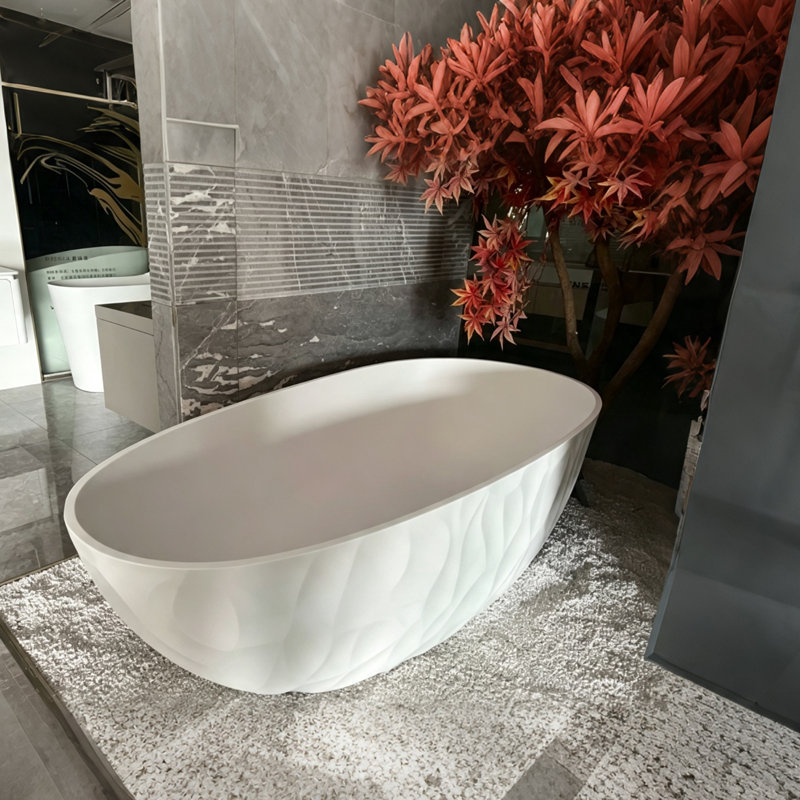 Baignoire autoportante ovale Modern Modern, H 21,65 po x l 62,99 po x P 30,71 po