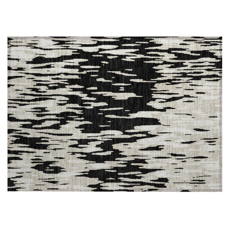 Aleighna Area Rug with Non-Slip Backing, Rectangle 1'8" x 2'6"