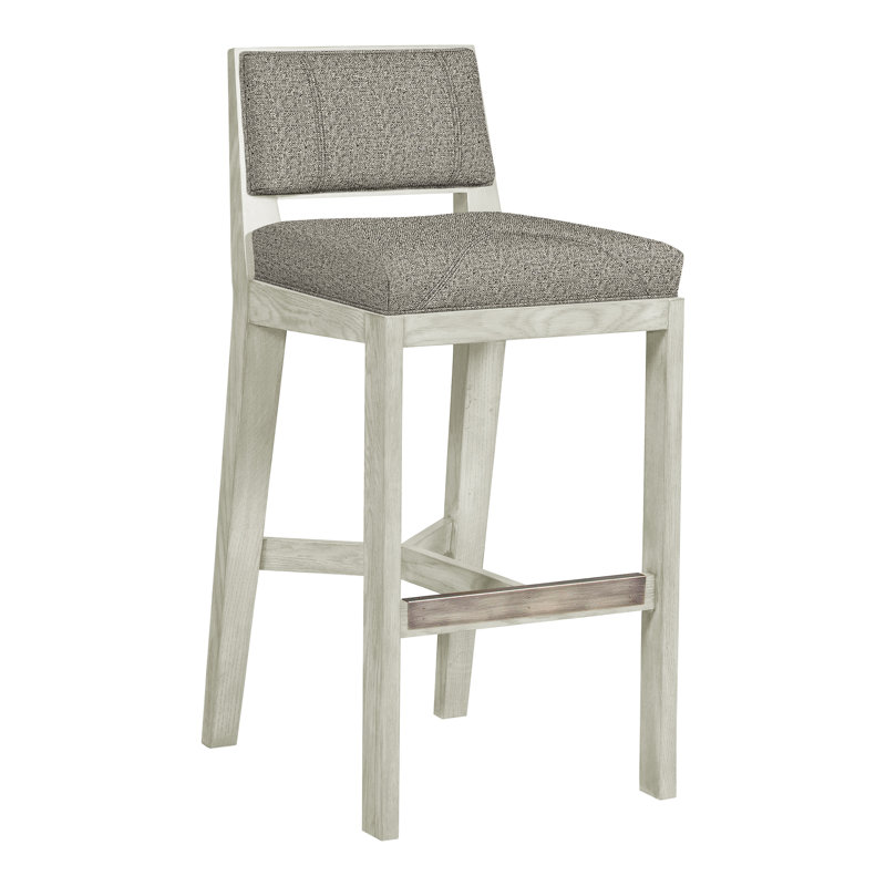 Thom Filicia 32.5'' Bar Stool, Tuck Graphite, Navajo