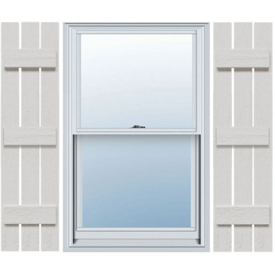 Timberthane Faux Rustic Spaced Board-n-Batten Faux Wood Shutters
