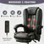 Fauteuil de massage avec chauffeur et 6 points de vibration, fauteuil de bureau de direction avec repose-pieds et accoudoirs rembourrés, dossier inclinable et roulettes