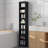 Tall Narrow Bookcase Set Of 2 With Adjustable Shelves, 8 Tier Slim Storage Bookshelf With Anti-Tip Device,  Storage Cabinet Floor Standing Display Shelf For Small Spaces-1991725704