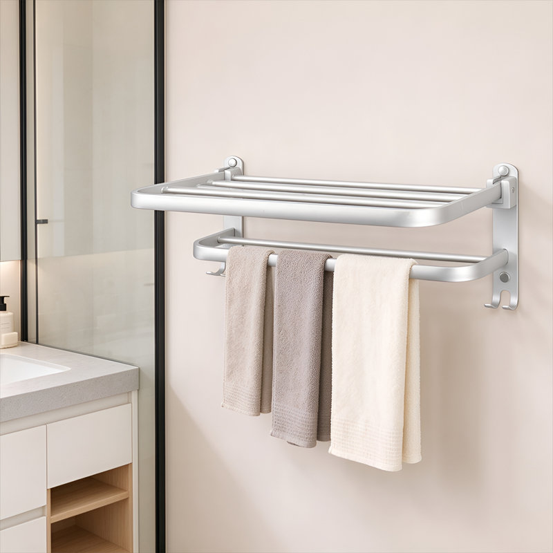 23.43 " Aluminum Wall Mounted Towel Rack, Sliver