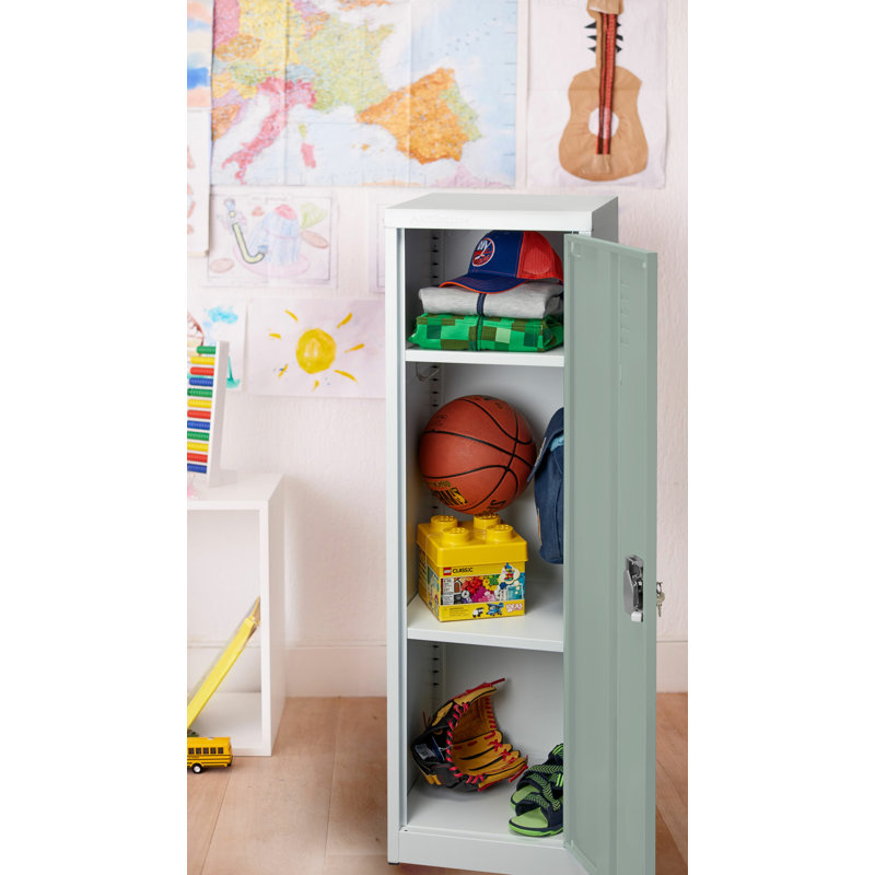 Misty Green Steel Office Locker with Adjustable Shelving