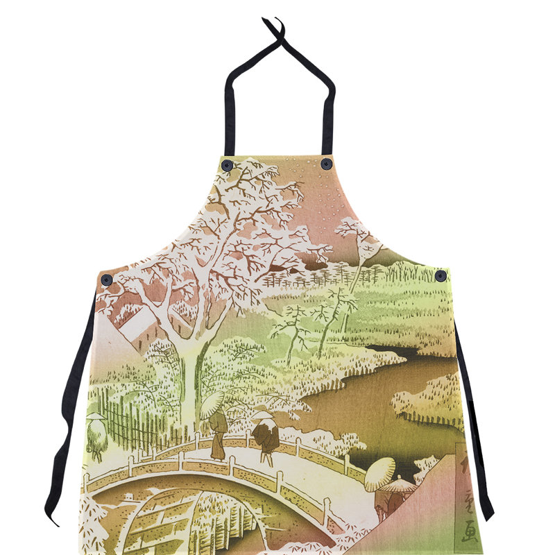 Bib Apron, Red/Green Ombre