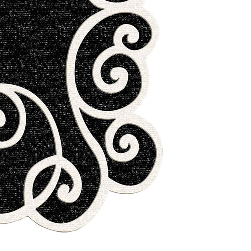 Ensemble de luxueux tapis de bain (2 pièces), noir et blanc, 19,7 po x 23,6 po et 23,6 po x 39,4 po | 100% polyester, 1 300 g / m², hauteur des poils: 0,4 po | Dessous antidérapant, antibactérien, lavable à la machine pour un entretien facile | Parfait pour les salles de bain élégantes