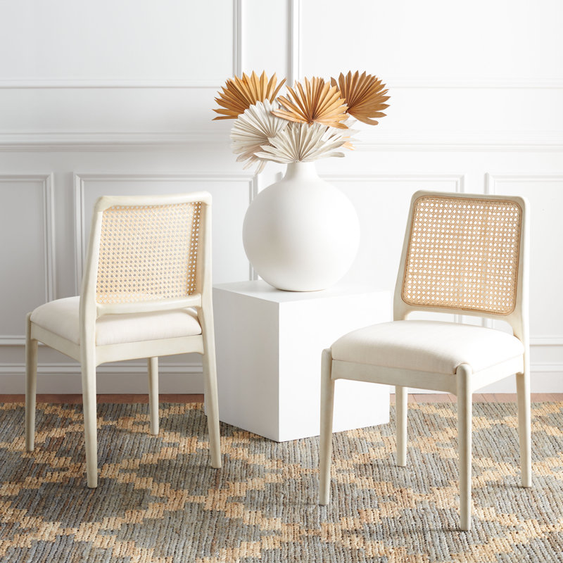 Dinwiddie 19.5'' H Upholstered Armchair, White, White
