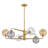 Oberon Six-Light LED Adjustable Single Tier Globe Chandelier