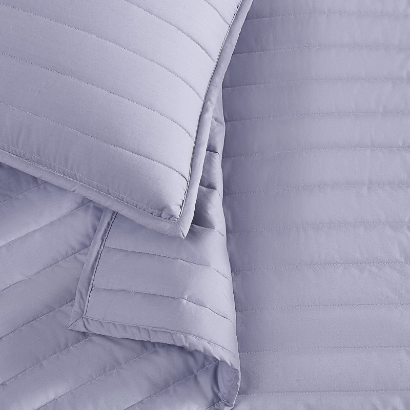 Cotton Standard Quilt, Full / Queen Quilt + 2 Standard Shams, Lavender