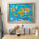 World Map - Picture Frame Graphic Art on Canvas