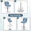 color Height Adjustable Modern Faux Leather Swivel Bar Stools-661556825