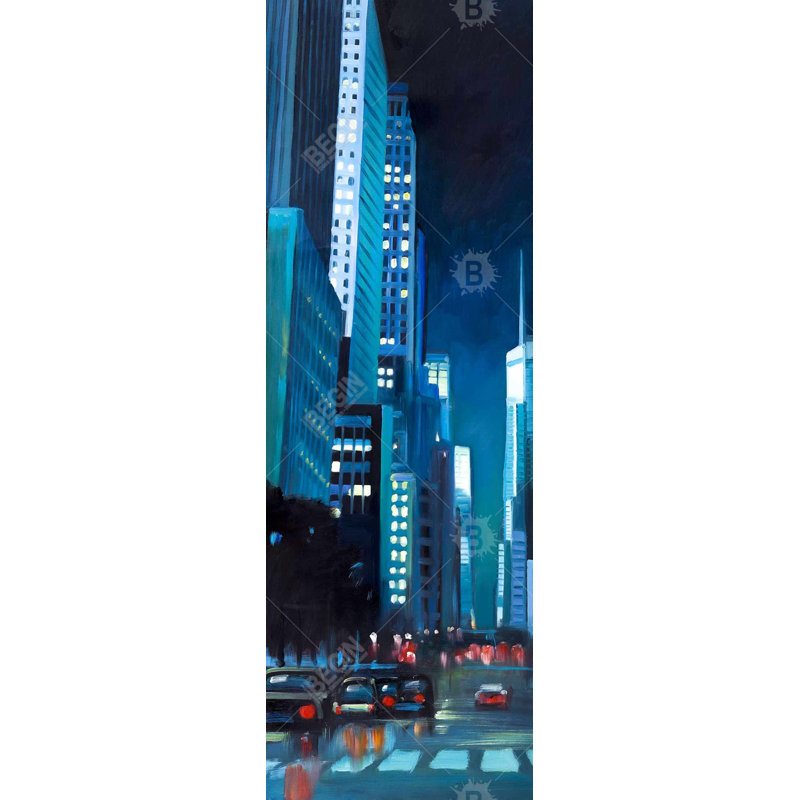 «Evening In Manhattan, New-york» sur toile