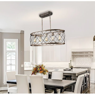5-Light Large Cage Iron Art Candle-Design Chandelier