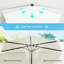Parasols de patio solaires compacts en acier, style blanc crème pour des espaces extérieurs confortables