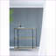 Table basse en métal noir à 3 niveaux avec tablettes en miroir, luxe moderne pour le salon