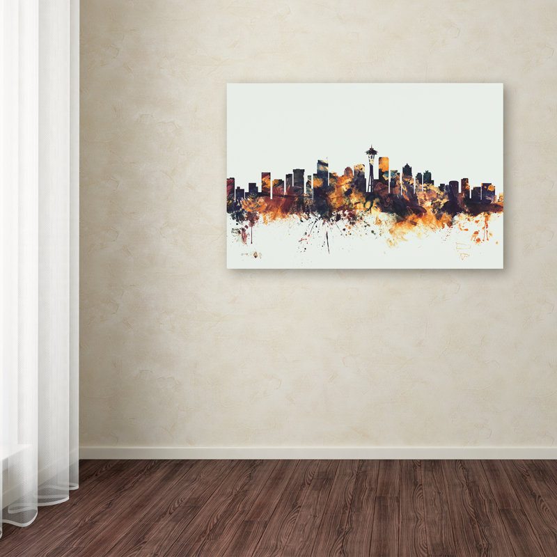 « seattle washington horizon », impression sur toile, H 22 po x l 32 po x P 2 po