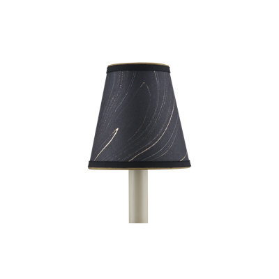 Abat-jour de candélabre en forme de cloche en papier noir / doré / argenté H 5 po x l 5 po