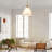 Leibuy 1 - Light Brass Pendant  Metal Chandelier Fabric Shade-1873644417