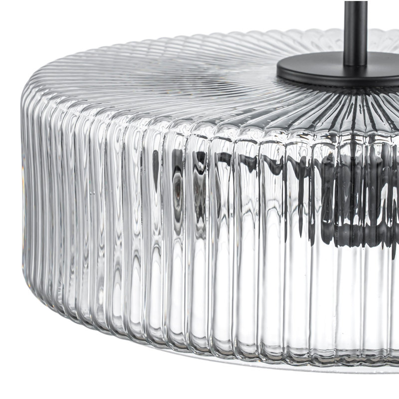 Luminaire suspendu tambour 3 lumières à intensité variable, Matte Black