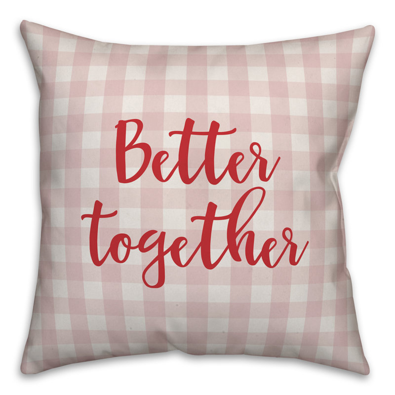  Coussin Better Together, Coussin décoratif, Rose / rouge