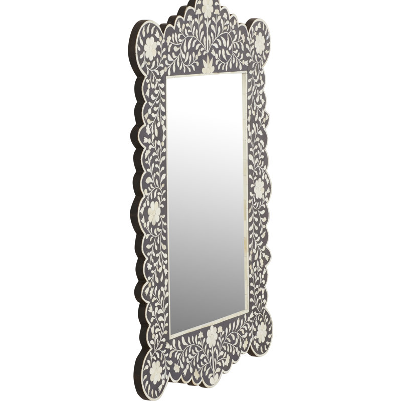Vivienne Arched Bone Inlay Wall Mirrored